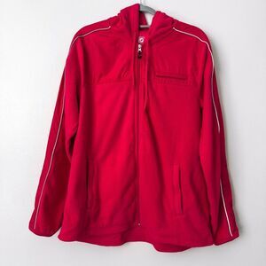 Aerie Fit Hot Pink Full Zip Hooded Jacket Size Large